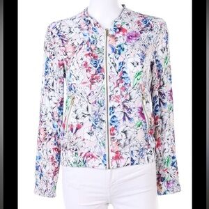 EU H&M Blouson Lightweight Floral Bomber Jacket